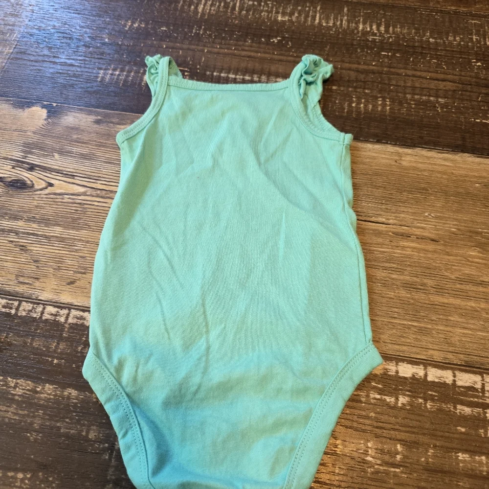 Carter's Teal Bodysuit with Ruffles and Heart